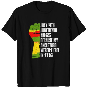 Discover Juneteenth free since 1865 Black History US Africa T Shirts