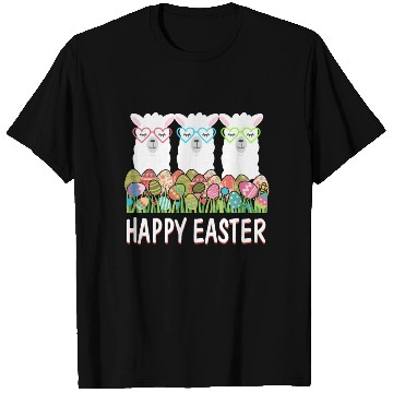 Discover Happy Easter Eggs Easter Llama Alpaca Bunny T Shirts