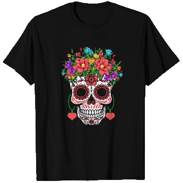 Discover Hearts Sugar Bone Muertos Halloween Valentines T Shirts