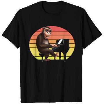 Discover Monkey at the piano T Shirts