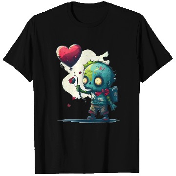 Discover Cute Zombie Lost Heart Ballon T Shirts