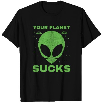 Discover Alien, Aliens, UFO, UAP, Space Unknown Flight T Shirts