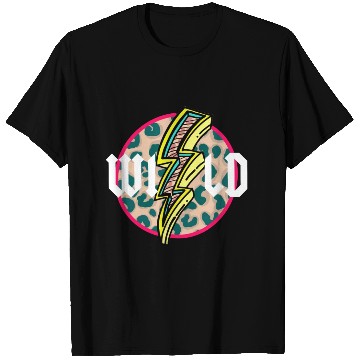 Discover Wild Lightning Leopard Circle T Shirts