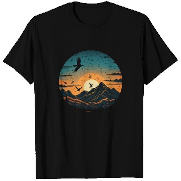 Discover Sun Rising Above Mountains T Shirts