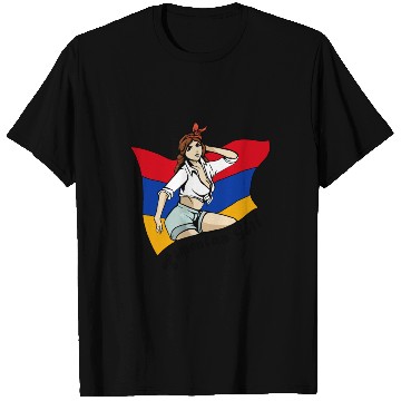 Discover Armenia Girl Flag Design T Shirts