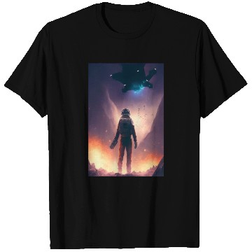 Discover galaxy space satelite astronaut T Shirts