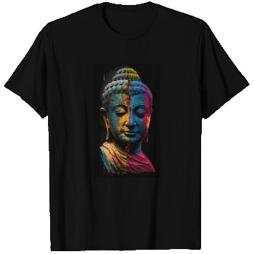 Discover Enlightened Elegance: Colorful Buddha Portraits T Shirts