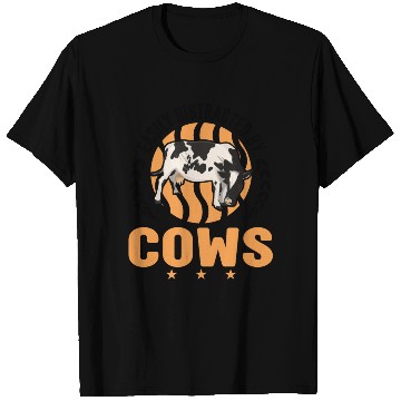 Discover Easily Distracted By Cows Cow Cattle Breeder T Shirts