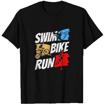 Discover Swim Bike Run Triathlete Triathlon Triathlons T Shirts