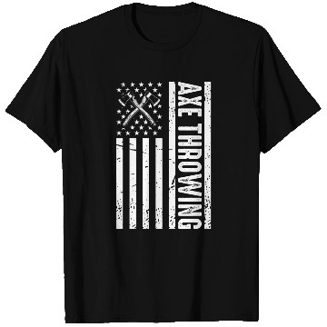Discover Patriotic Axe Throwing American Flag For Axe Throw T Shirts