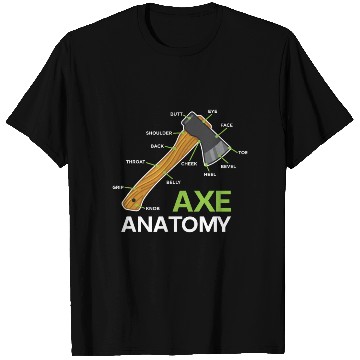 Discover Funny Axe Anatomy For Axe Thrower T Shirts