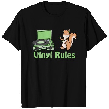 Discover vinyl rules pastel green T Shirts