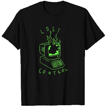 Discover Lost Control: A Retro Computer Inspired Design T Shirts