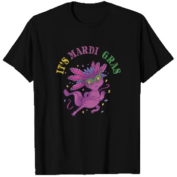 Discover Axolotl Mardi Gras ITS MARDI GRAS AXOLOTL T Shirts