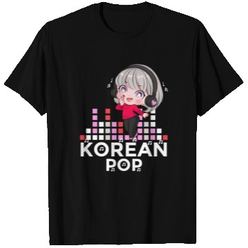 Discover Kawaii Kpop Anime Finger Heart Korean Pop Chibi T Shirts