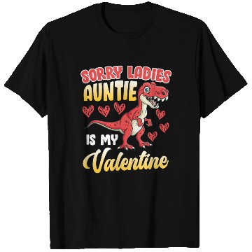 Discover Auntie Saurus is my valentine Valentine's Day T Shirts