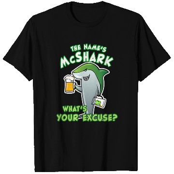 Discover St Patricks Day Shark Funny Beer Drinking T Shirts