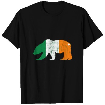 Discover St Patricks Day Irish Flag Grizzly Bear T Shirts