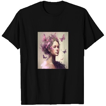 Discover Breast Cancer Survivor Pink Flower Hair Girl T Shirts