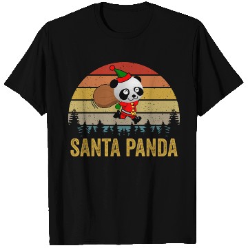Discover Santa Panda Funny Christmas Panda Lover T Shirts