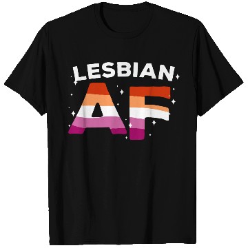 Discover Lesbian Af LGBT Pride Lesbian Rainbow Flag T Shirts