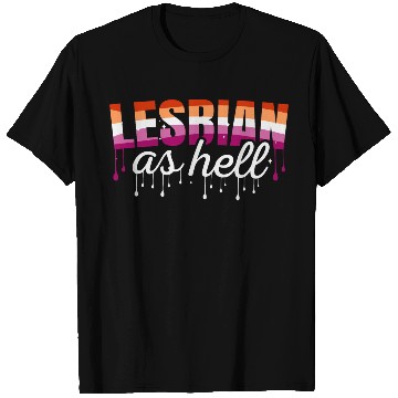 Discover Lesbian LGBT Pride Lesbian Rainbow Flag T Shirts