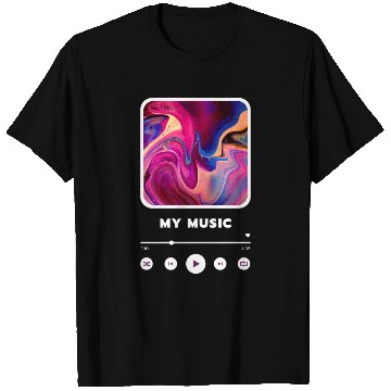 Discover Purple Framed Music Player Themed style T Shirts