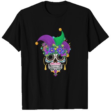 Discover Mardi Gras Mask Dia De Los Muertos Flower Sugar T Shirts