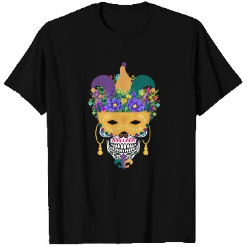 Discover El Dia De Los Muertos Mardi Gras Costume Flower T Shirts