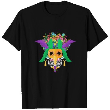 Discover El Dia De Los Muertos Mardi Gras Mask Flower Sugar T Shirts