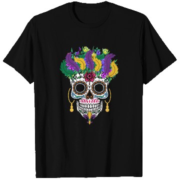 Discover Mardi Gras Costume El Dia De Los Muertos Flower T Shirts