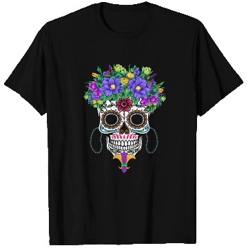 Discover El Dia De Los Muertos Mardi Gras Costume Flower T Shirts