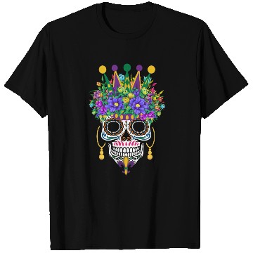 Discover Mardi Gras Mask Flower Sugar Dia De Los Muertos T Shirts