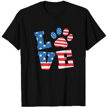 Discover Love Dog USA T Shirts