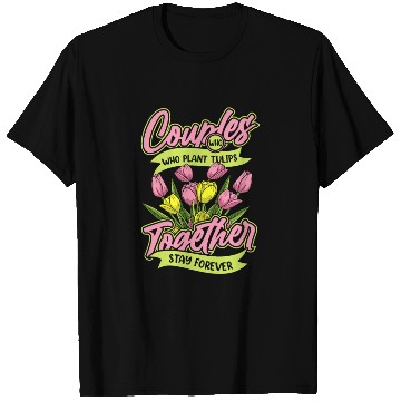 Discover Tulip Gardening Couple T Shirts