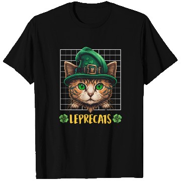 Discover St. Patrick's Day cats leprecats kittens T Shirts