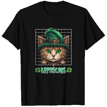 Discover St. Patrick's Day cats leprecats kittens T Shirts