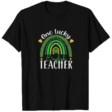 Discover One Lucky English Teacher funny St Patrick's day T Shirts