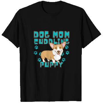 Discover DOG MOM CUDDLING PUPPY , DOGS LOVERS T Shirts