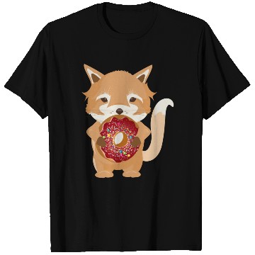 Discover magical little fox with delicious donut T Shirts