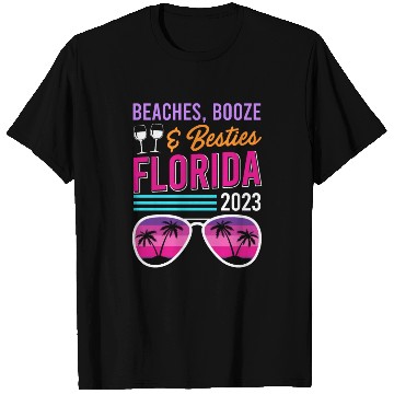 Discover Beach Booze Besties Florida Vacation Spring Break T Shirts