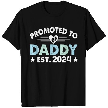 Discover Promoted to daddy 2024 daddy to be T Shirts