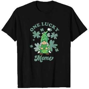 Discover One Lucky Meme Irish Gnome St. Patrick's Day, St. T Shirts