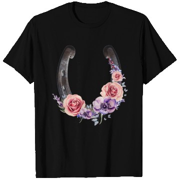 Discover Lucky Floral Horseshoe T Shirts