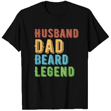 Discover Husband Dad Beard Legend T Shirts