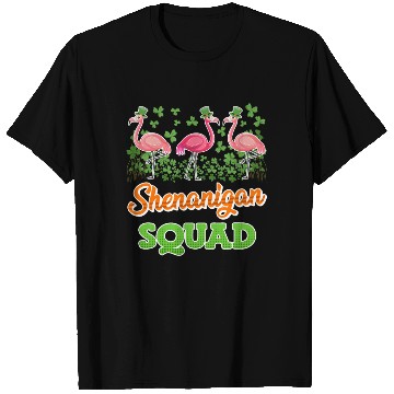 Discover Flamingo Shenanigan Squad St. Patrick's Day T Shirts