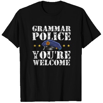 Discover Grammer Police - English Teacher T Shirts