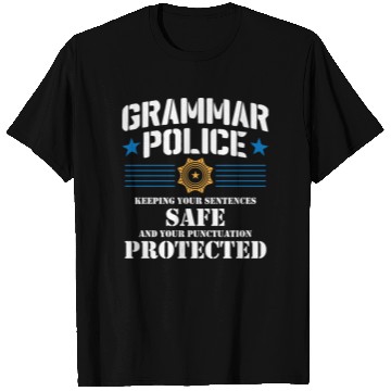 Discover Grammer Police - English Teacher T Shirts