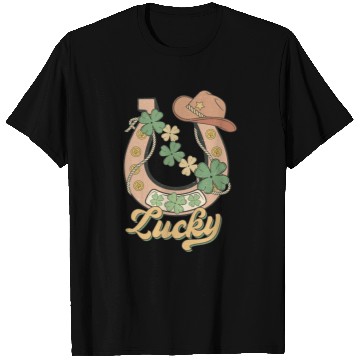 Discover Lucky Shamrock Horseshoe T Shirts