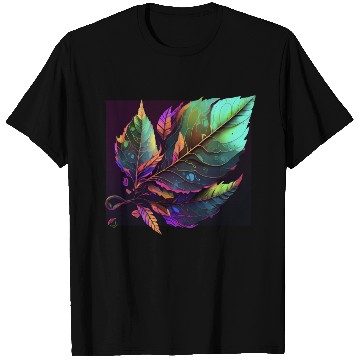 Discover Vibrant Leaf Synthwave T Shirts